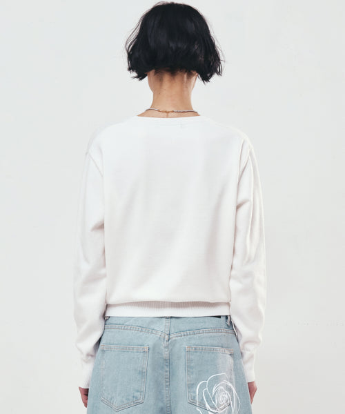 NICOLE MINI ROSE JAQUARD KNIT #徐睿知同款! - 3 COLORS IVORY