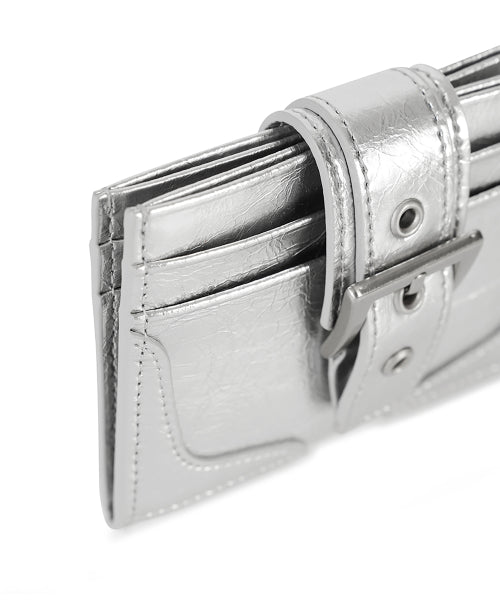 BUCKLE BRIDGE POCKET LEOPARD - 3 COLORS SILVER