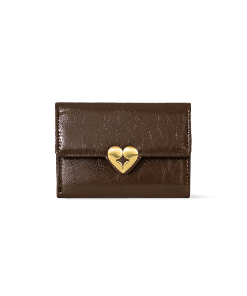 HEARTY FLAP WALLET PISTACHIO - 3 COLORS BROWN