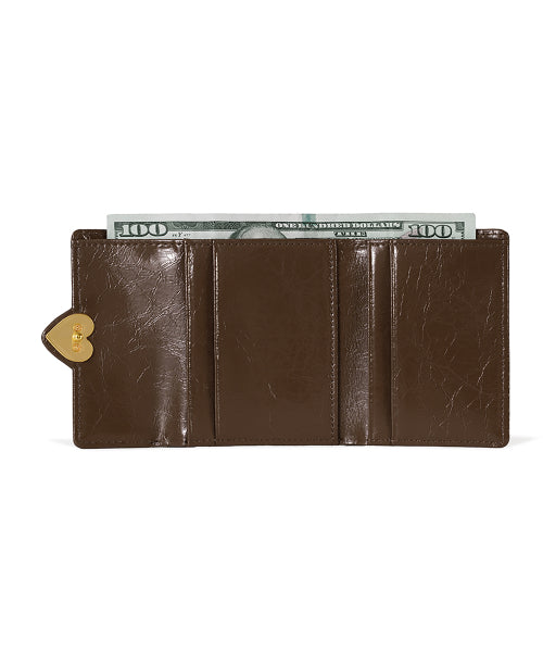 HEARTY FLAP WALLET PISTACHIO - 3 COLORS BROWN