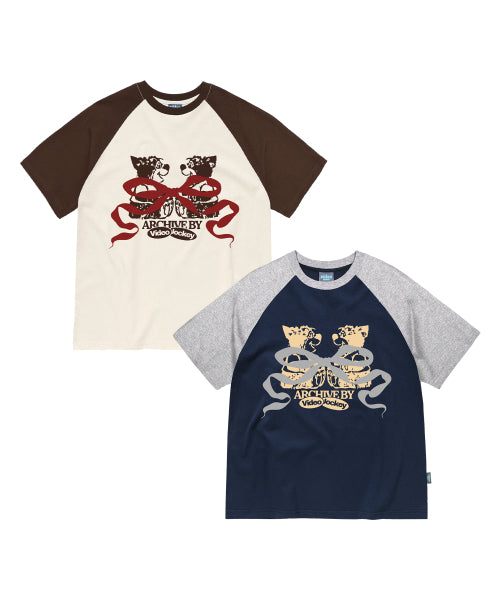 FACING BEARS RAGLAN TEE