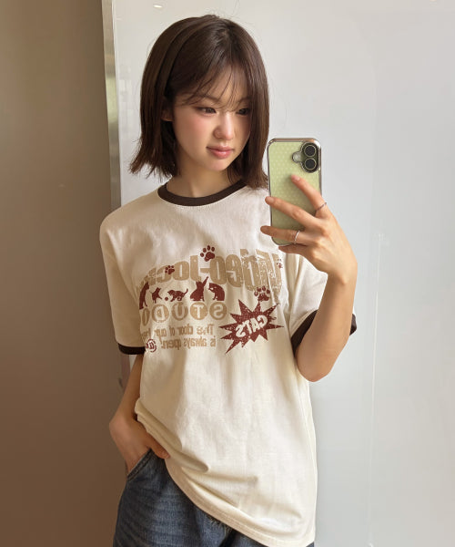 CATS GATHER RINGER TEE - 2 COLORS