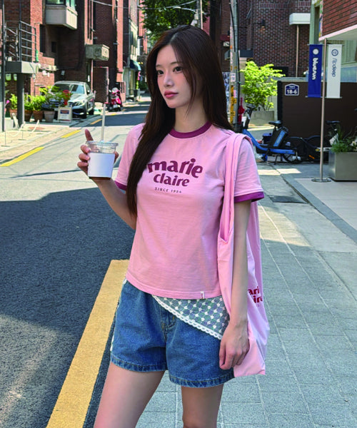 아치 로고 링거 반팔 티셔츠(MAGBTS10M) AS SHOWN