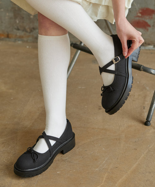 RIBBON STRAP MARY JANE BLACK