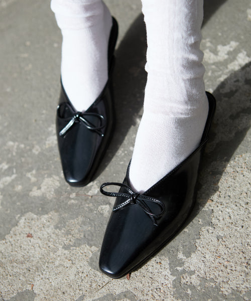 RIBBON MULE EMMA BLACK