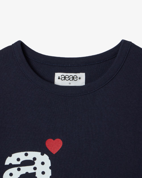 DOT SMALL LETTER TEE NAVY