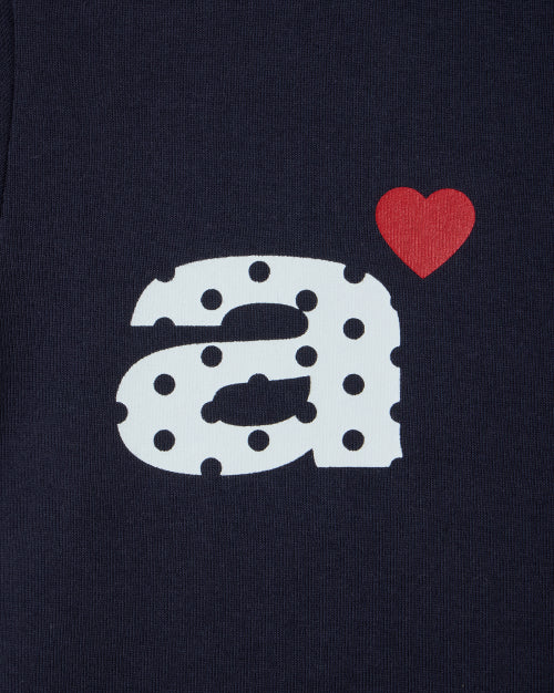 DOT SMALL LETTER TEE NAVY