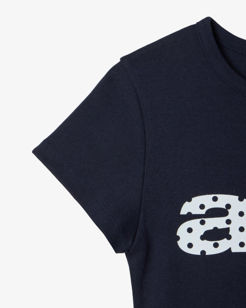 DOT SMALL LETTER TEE NAVY