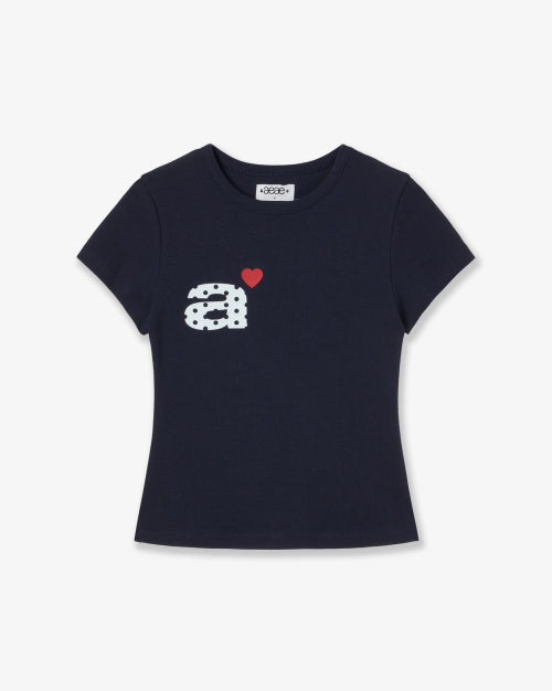 DOT SMALL LETTER TEE NAVY