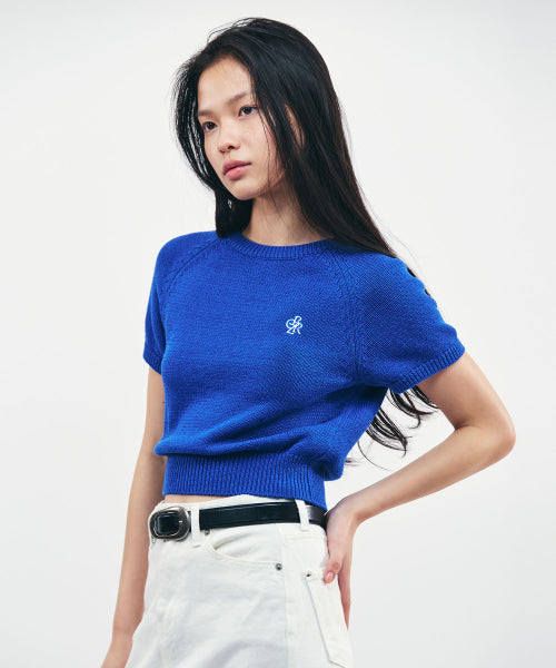 SYMBOL LOGO SHORT SLEEVE KNIT - 4 COLORS