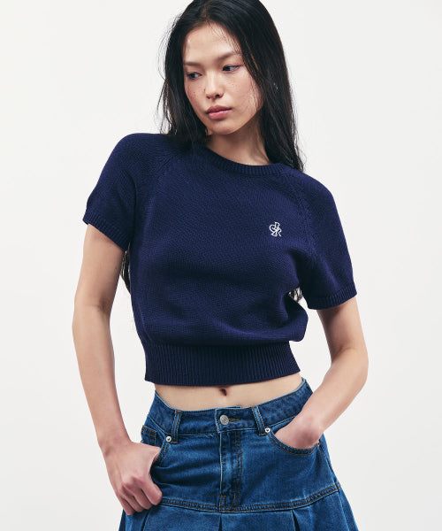 SYMBOL LOGO SHORT SLEEVE KNIT - 4 COLORS