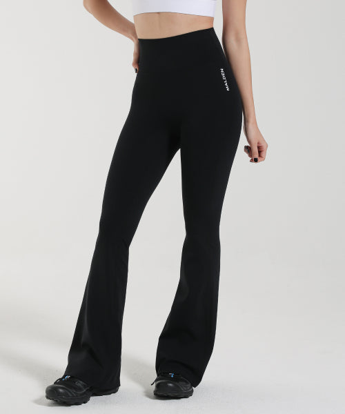 HIGH TENSION BOOTCUT LEGGINGS - 3 COLORS BLACK