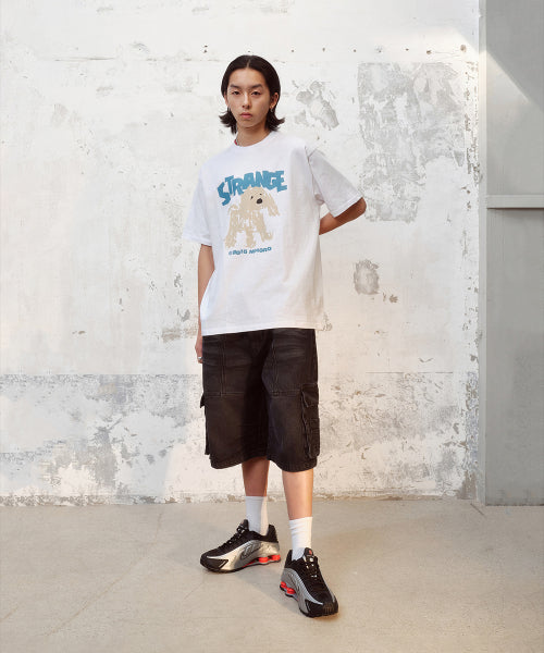 STRANGE PUPPY TEE - 5 COLORS WHITE