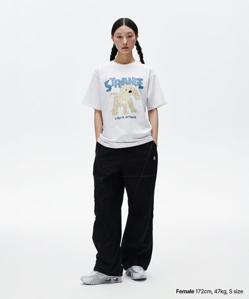 STRANGE PUPPY TEE - 5 COLORS WHITE