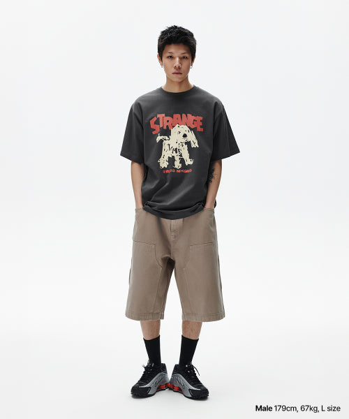 STRANGE PUPPY TEE - 5 COLORS WHITE