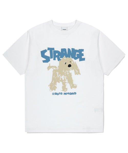 STRANGE PUPPY TEE - 5 COLORS WHITE