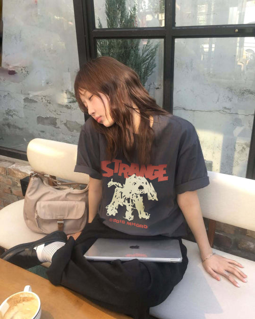 STRANGE PUPPY TEE - 5 COLORS WHITE