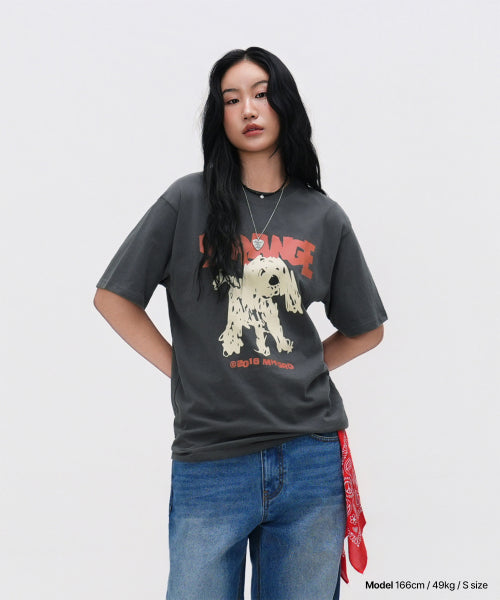 STRANGE PUPPY TEE - 5 COLORS WHITE