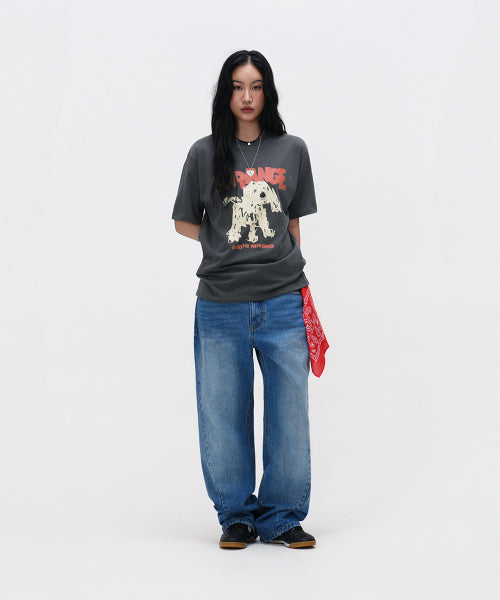 STRANGE PUPPY TEE - 5 COLORS WHITE