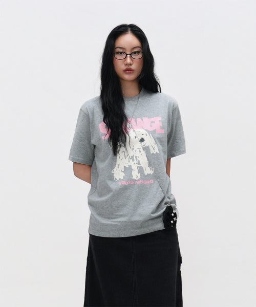 STRANGE PUPPY TEE - 5 COLORS WHITE