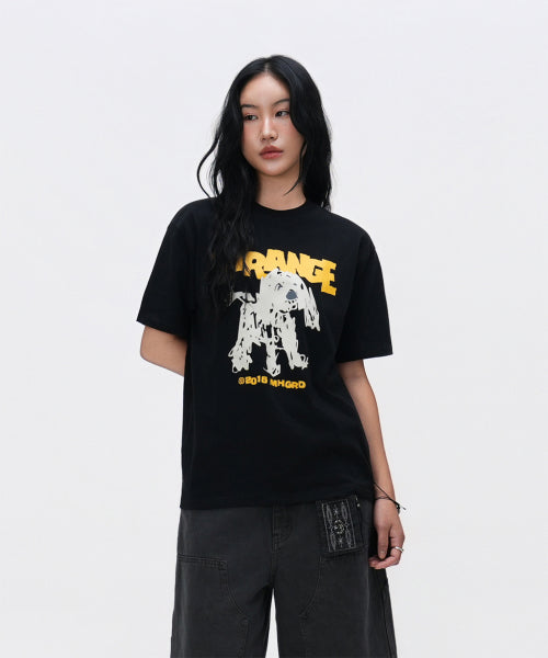 STRANGE PUPPY TEE - 5 COLORS WHITE