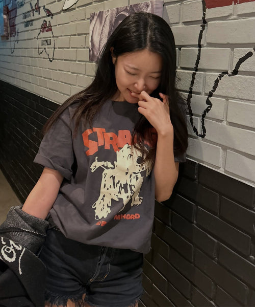 STRANGE PUPPY TEE - 5 COLORS WHITE