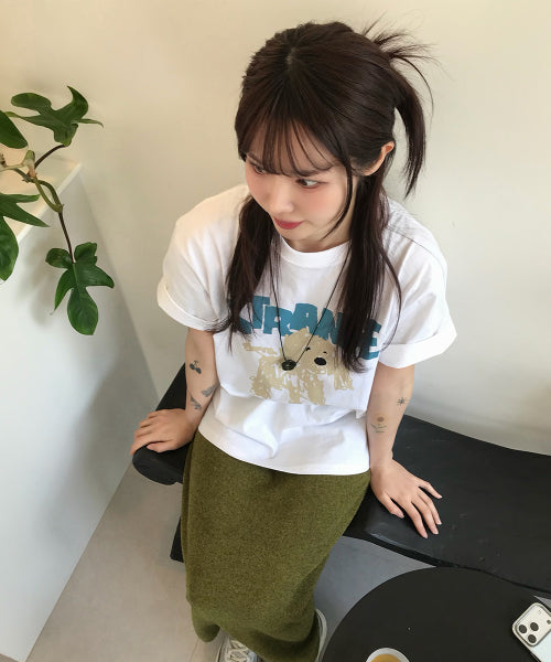 STRANGE PUPPY TEE - 5 COLORS WHITE