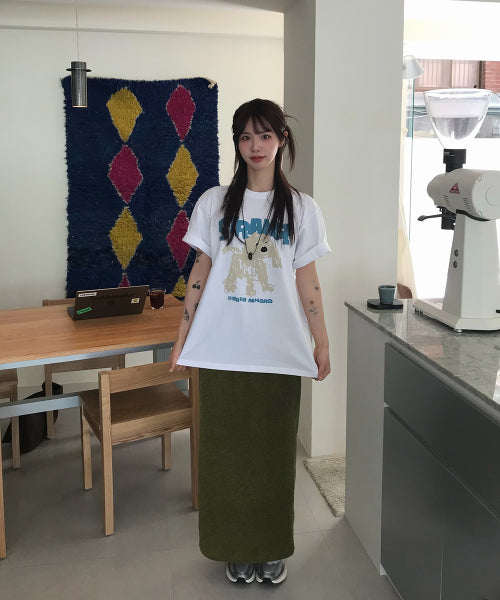 STRANGE PUPPY TEE - 5 COLORS WHITE