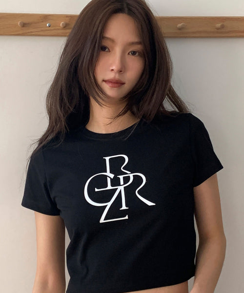SYMBOL LOGO CROP SHORT SLEEVE TEE - 4 COLORS