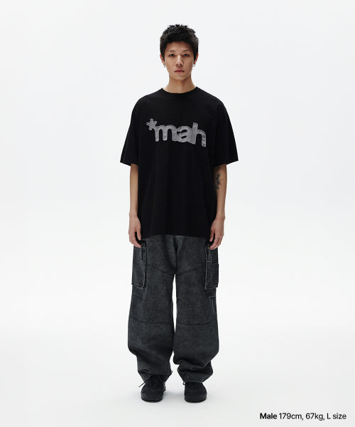 MAH CUT OFF APPLIQUE TEE - 3 COLORS