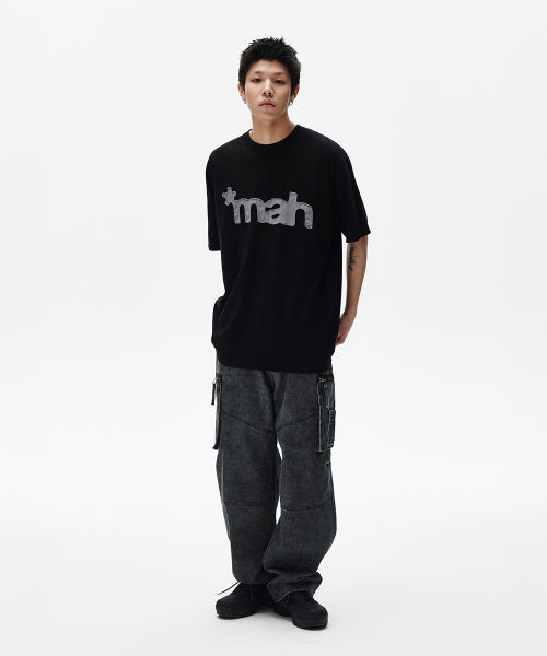 MAH CUT OFF APPLIQUE TEE - 3 COLORS