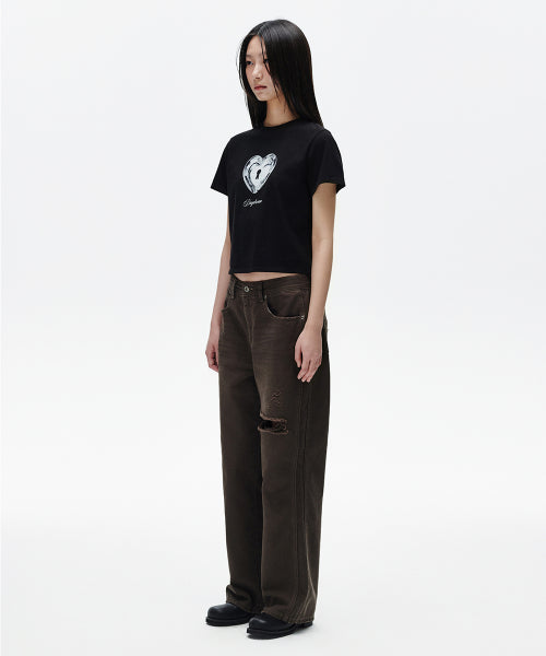 HEART LOCK TEE - 2 COLORS