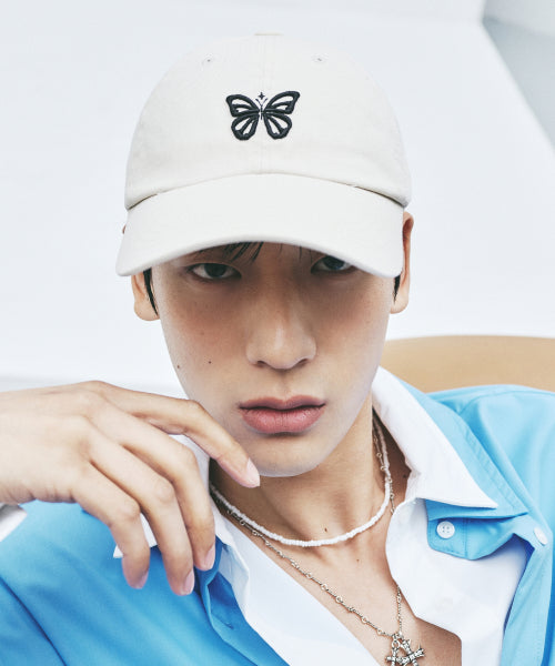 MINI BUTTERFLY BLINK BALL CAP #徐睿知同款! - 8 COLORS BEIGE