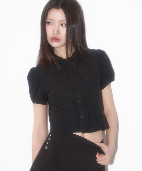PINTUCK BLOUSE PINK - 3 COLORS BLACK