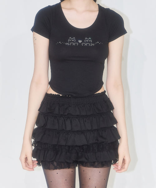 SKIRT PANTS IVORY - 2 COLORS BLACK