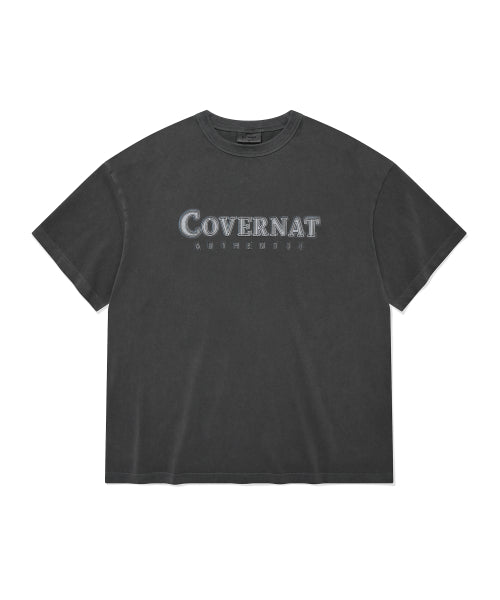 NEON LOGO DYED T-SHIRT - 3 COLORS CHARCOAL