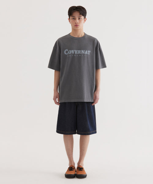 NEON LOGO DYED T-SHIRT - 3 COLORS CHARCOAL