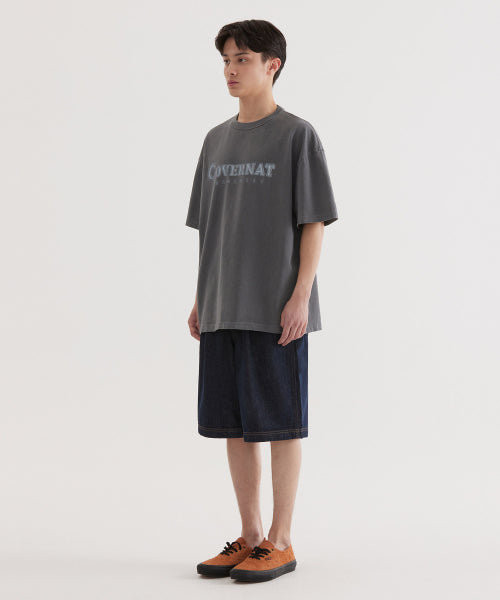 NEON LOGO DYED T-SHIRT - 3 COLORS CHARCOAL