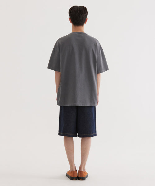 NEON LOGO DYED T-SHIRT - 3 COLORS CHARCOAL