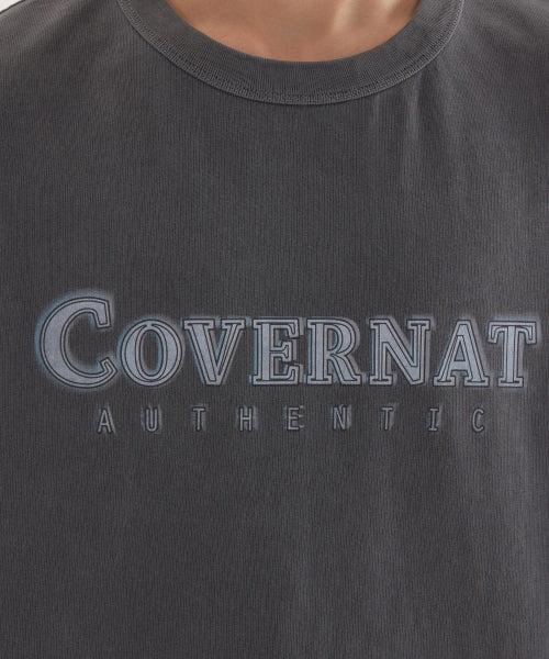 NEON LOGO DYED T-SHIRT - 3 COLORS CHARCOAL