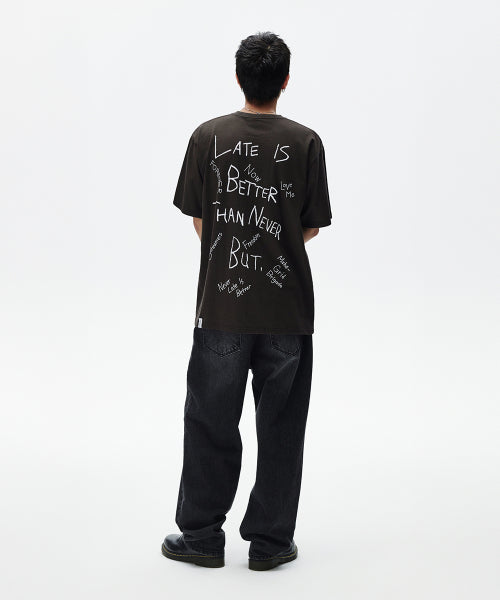 GRUNGE DOODLE TEE CHARCOAL