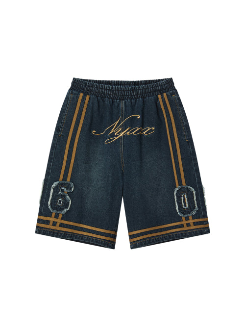 BASKETBALL DENIM HALF PANTS INDIGO