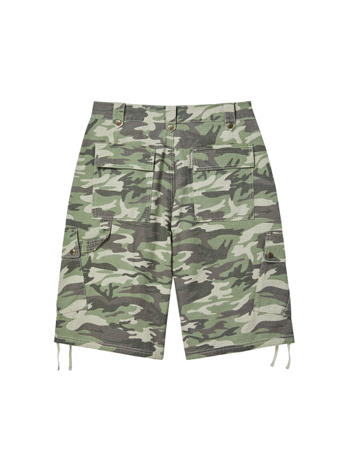 PATTERN CARGO HALF PANTS