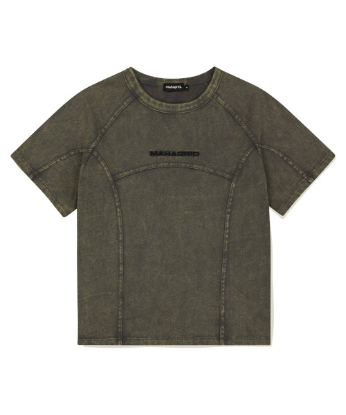 WASHED CURVED TEE - 2 COLORS