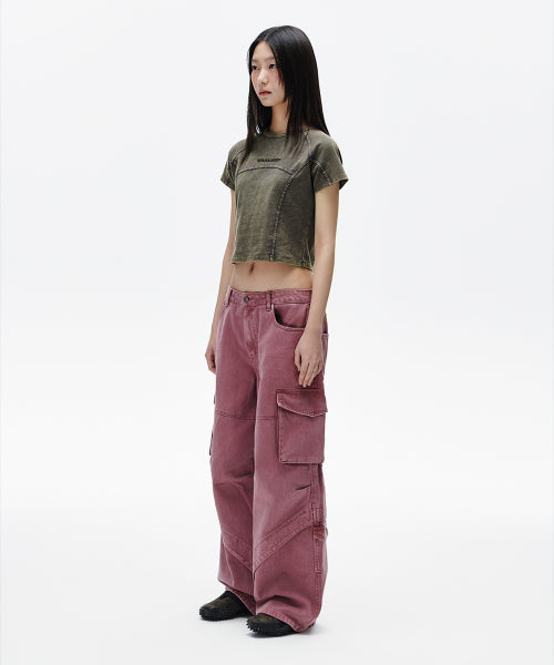 WASHED CURVED TEE - 2 COLORS