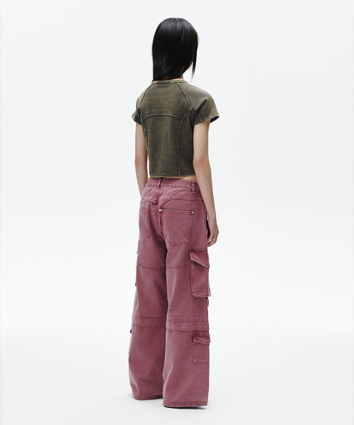 WASHED CURVED TEE - 2 COLORS