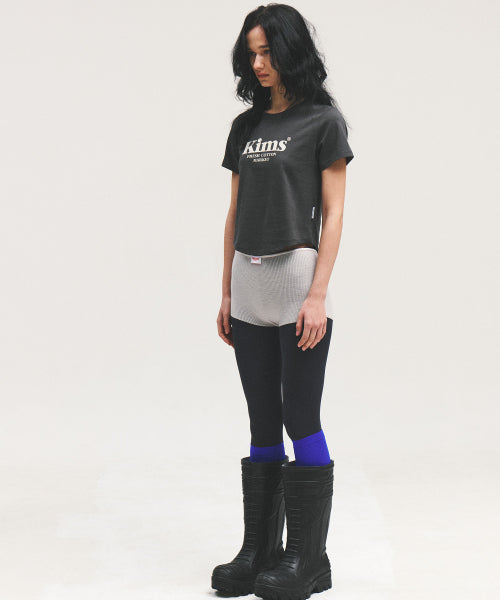 KIMS BAM LOGO TEE WHITE - 4 COLORS CHARCOAL