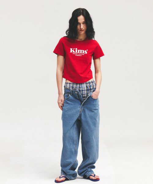 KIMS BAM LOGO TEE WHITE - 4 COLORS RED