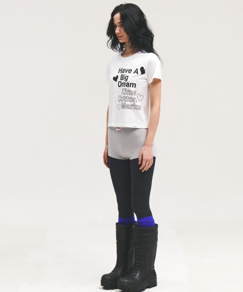 FOUR HEART LOGO TEE - 2 COLORS WHITE
