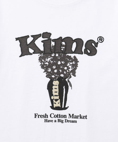 POPCORN FLOWER TEE - 2 COLORS WHITE